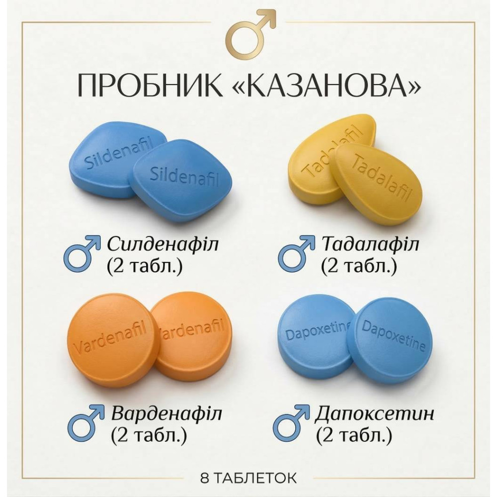 Пробный набор дженериков для потенции "Казанова"
