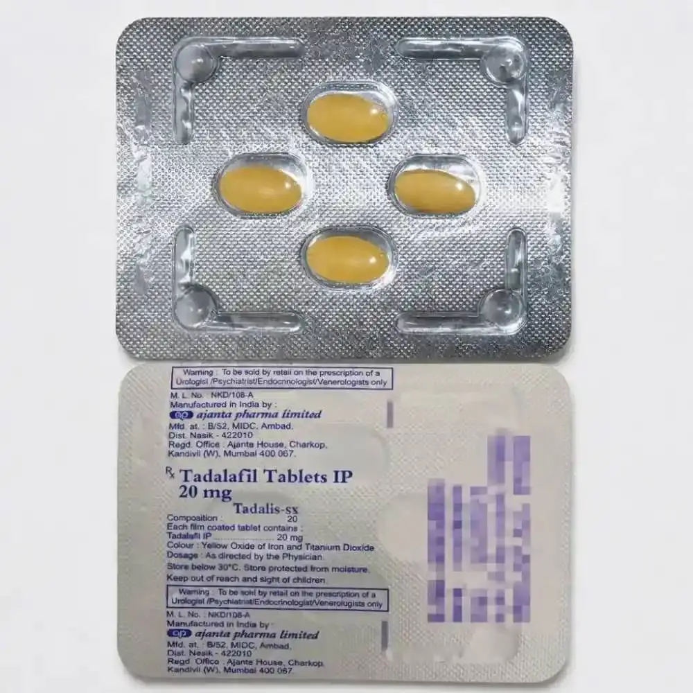 Tadalis SX 20 мг — таблетки тадалафила от Ajanta Pharma
