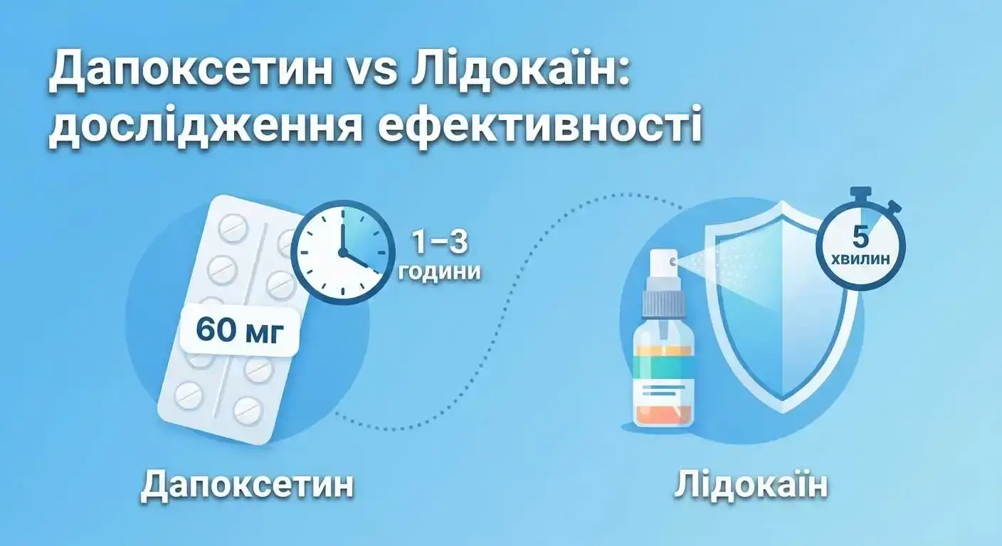 Дапоксетин проти лідокаїну: дослідження ефективності
