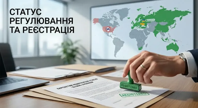 Статус регулювання та реєстрація дапоксетину