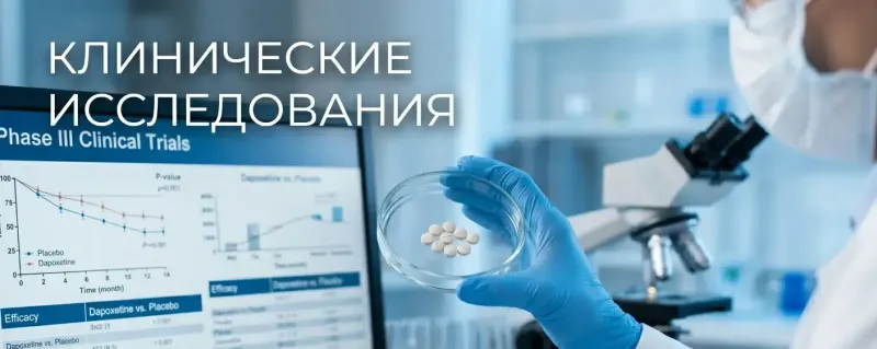 Клінічні дослідження дапоксетину