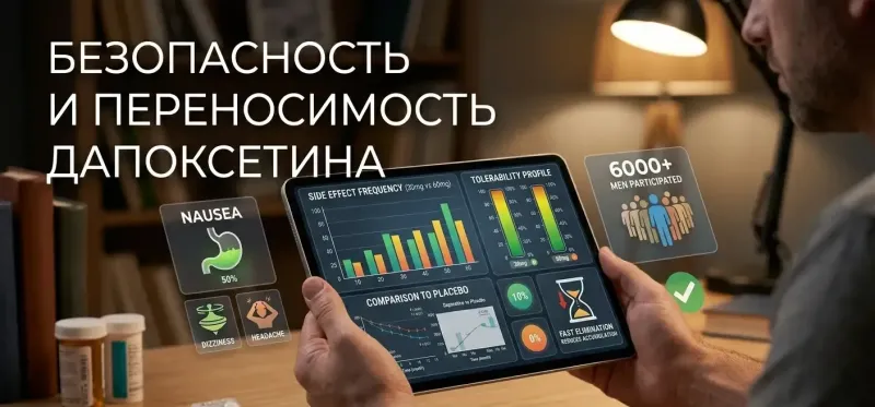 Безпека та переносимість дапоксетину
